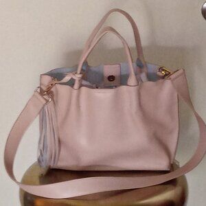 co-lab Cream Leather Purse with detachable Brown/Cream Wallet